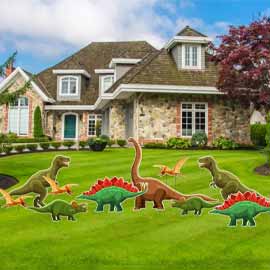 Dino: Yard Signs 10pc (RENT)