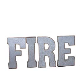 Fire Metal Letters (RENT)