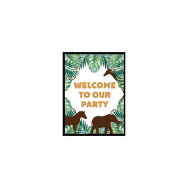 Welcome Sign 18x24 Safari (RENT)