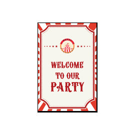 Welcome Sign 24x36 Circus (RENT)